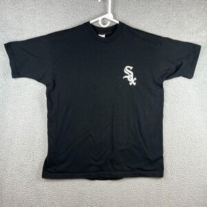 VTG 90s Chicago White Sox Salem Shirt Mens XL Black Single Stitch USA 1995 MLB